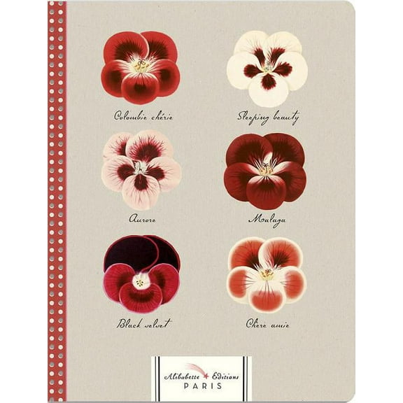 Lined Journals - Linen Stitched Binding, Rounded Corners: Pelargoniums (Geraniums) : 6 Red & White Geraniums (Hardcover)