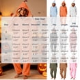 thumbnail image 3 of Xinsrenus Women's Cute Fleece Hooded Jumpsuit Loose Long Sleeve Warm Loungewear Fall Winter Casual Sleepwear, 3 of 7