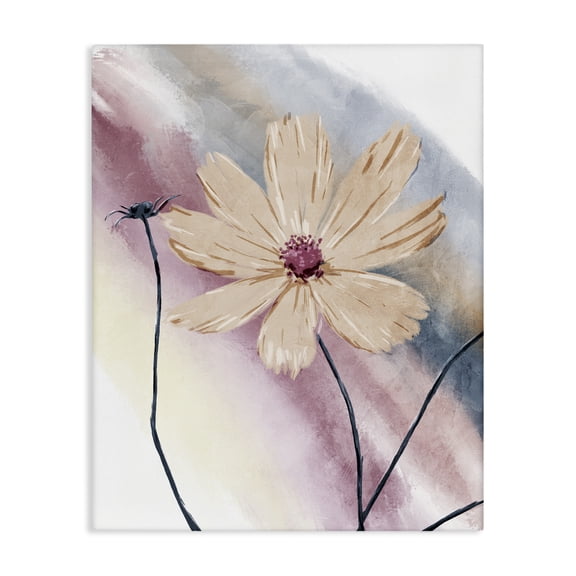Stupell Industries Contemporary Defined Beige Floral Soft Rainbow Canvas Art, 24 x 30, by OnRei