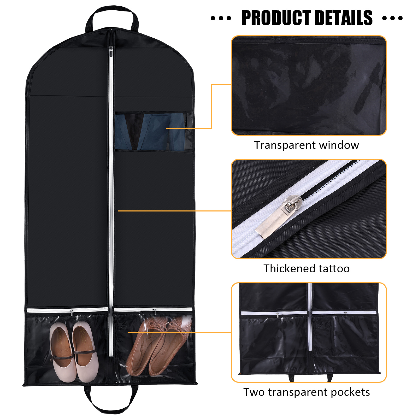 Abaima 4-Pack Travel Garment Bags 50 Inch photo 3