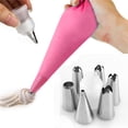 thumbnail image 2 of EastVita Ensemble de 16 Pcs de Sacs à Douille Réutilisables en Acier Inoxydable 430+PP+TPU avec Convertisseur de Pointe de Douille Accessoires Professionnels Durables pour Gâteaux Pâtisserie, 2 of 6