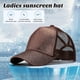 thumbnail image 4 of Ladies Baseball Hat Shiny Powder Hollow Mesh Long Brim Ponytail Hole Adjustable Sunscreen Anti-uv Lightweight Club Party Performance Peaked Cap, 4 of 5