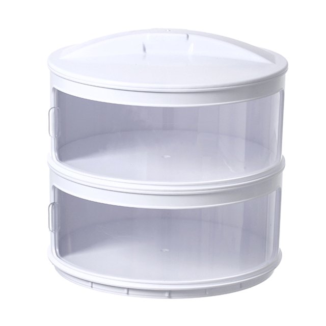 Sobras Preserve Box Cover Rack Keep Fresh Cocina Refrigerador Organizador 2 capas Sunnimix Estuche de almacenamiento de alimentos