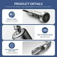 thumbnail image 4 of TVOFEK Kitchen Faucets with Pull Down Sprayer 3-Mode, Brushed Nickel Spring Kitchen Sink Faucet with Deck Plate fits 3 Hole for RV Laundry Vessel, 4 of 13