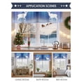 thumbnail image 6 of Christmas Reindeer Valances for Windows, 54 x 18in, Fantasy Blue Stars Winter Dreamy Rod Pocket Kitchen Valance Curtain Light Filtering Window Treatments for Living Room Bedroom, 1 Panel, 6 of 7