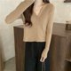 thumbnail image 3 of Ribbed Knit Cardigan Sweater for Women Long Sleeve V-Neck Wavy-hem Plain Knit Jacket Teen-girl Fall Winter Basic Outfit, 3 of 5