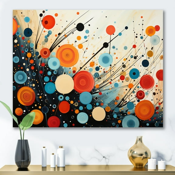 Designart "Colorful Mid Century modern Fusion VI" Mid-century Wall Decor