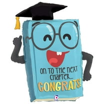 25 inch Betallic Grad Next Chapter Book Foil Mylar Balloon - Party Supplies Decorations