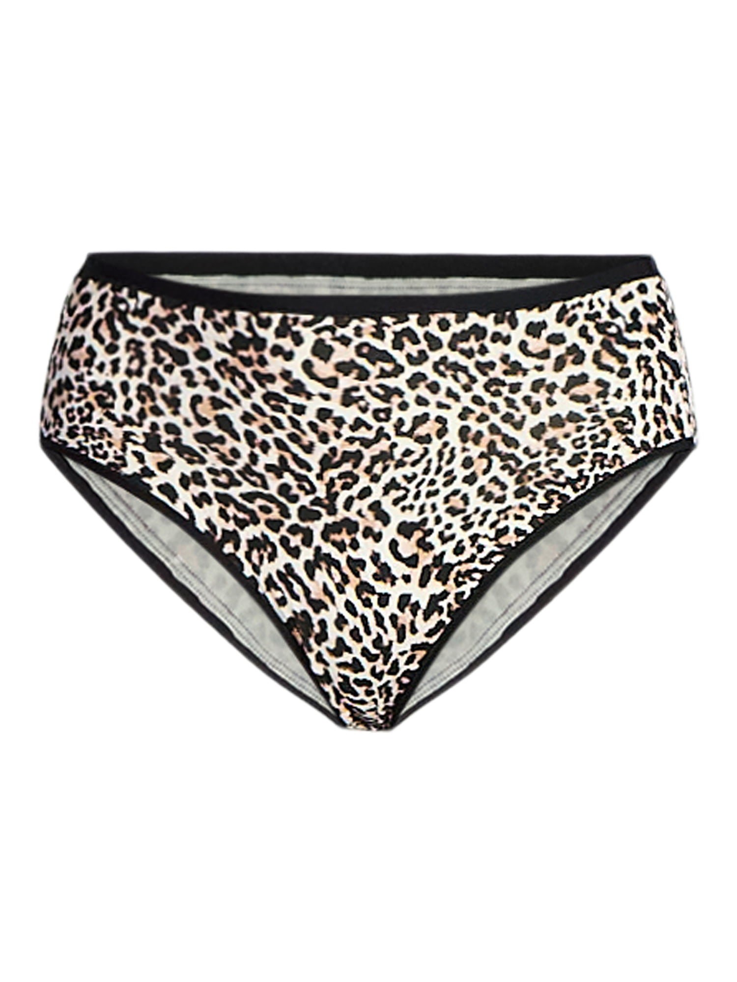 Joyspun Women's Plus Cotton-Blend Hi-Cut Panties, 3-Pack, Sizes 1X-5X