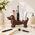 thumbnail image 4 of Dachshund Toothbrush Holder Organizer Base, Cute Resin Stand for Toothpaste and Makeup Brushes, Bathroom Countertop Storage, 4 of 6