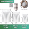 thumbnail image 5 of RAIN Resealable Mylar Bag For Food Storage - 50 Pack With Oxygen Absorber - Ideal For Grains And Nuts, 5 of 5