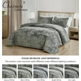 thumbnail image 5 of Chezmoi Collection Piers Medium Gray Velvet Quilt Queen Set, 3-Piece Lush Plush Distressed Velvet Bedding All Season Lightweight Bedspread, Brushed Microfiber Reverse with Double Square Stitch, 5 of 9