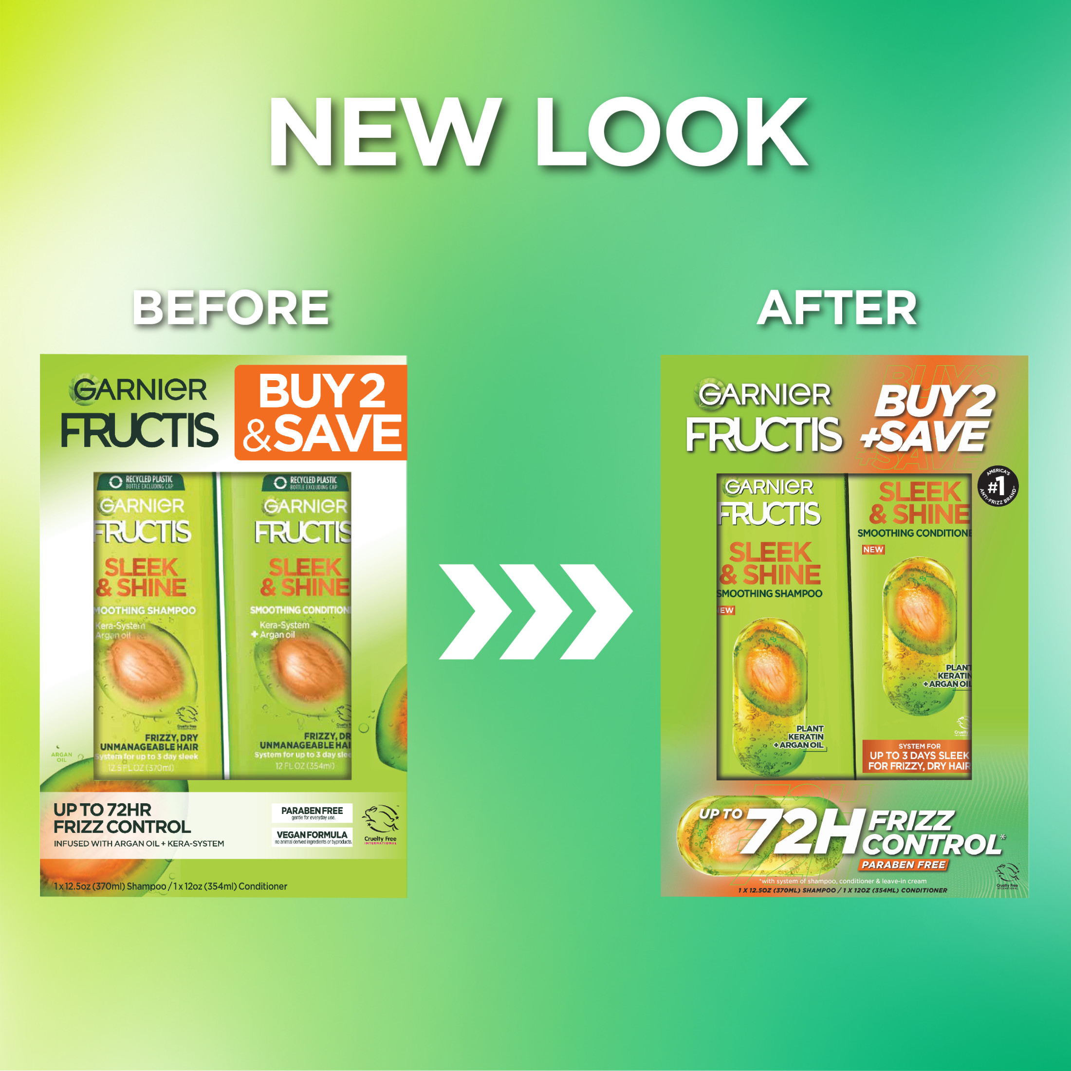 Garnier Fructis Sleek & Shine Shampoo & Conditioner Kit photo 2