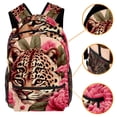 thumbnail image 3 of Lightweight Backpack Rose and Leopard School Bag Travel Laptop Daypack for Men Women Casual Rucksack, 3 of 6