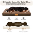 thumbnail image 4 of Exclusivo Mezcla Small Dog Bed with Removable and Washable Cover, Orthopedic Pet Bed for Crates, Non-Slip Bottom and Waterproof Liner, 30"×20", Brown, 4 of 10