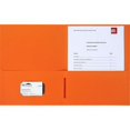 thumbnail image 2 of Business Source Letter Portfolio - 8 1/2" x 11" - 125 Sheet Capacity - Inside Front & Back Pocket(s) - Paper Stock - Orange - 25 / Box | Bundle of 5, 2 of 2