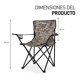 thumbnail image 4 of Sillas de Camping y playa Duralife 2 Piezas Gris arena, 4 of 7