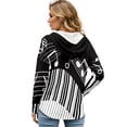 thumbnail image 2 of DISNIMO Musical Note Printed Shirts for Women Fall Winter Sweatshirts Long Sleeve Pullover Tops Waffle Hoodies for Women, XL, 2 of 7