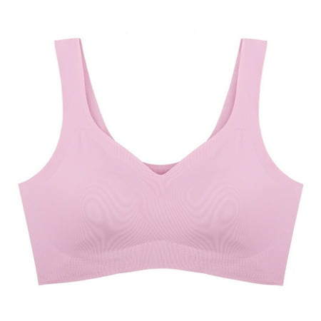 Mrat Underwire Bras for Women Clearance Cute Bracelets Women Demi & Balconette Bra Style M-340 Women s Plus Size Female Spaghetti Strap Bra V-Neck Hook and Eye Bra Closure Lace Bra Pink XL