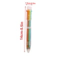 thumbnail image 3 of Bolígrafo multicolor Injueey de plástico 6 en 1 de punta fina retráctil fácil de sostener, 3 of 6