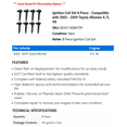thumbnail image 2 of Ignition Coil Set 8 Piece - Compatible with 2003 - 2009 Toyota 4Runner 4.7L V8 2004 2005 2006 2007 2008, 2 of 2