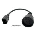 thumbnail image 5 of IEC320 C14 Male Port to SAA Australia AU 3Pin Female Power Cord Adapters Wire, 5 of 7