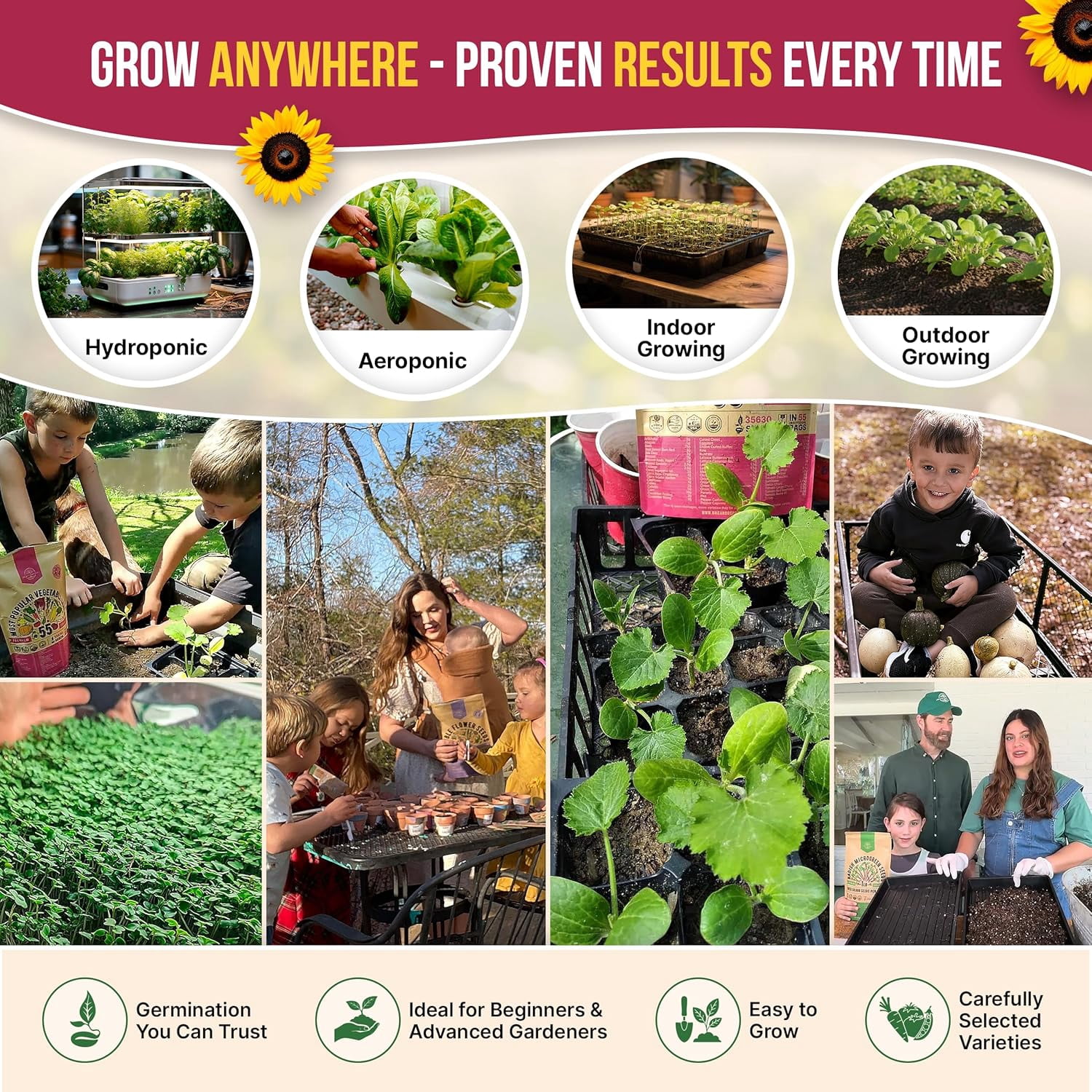 Organo Republic - 55 Vegetable Seeds Varieties - 35,600+ Non GMO Heirloom Garden Seeds For Planting