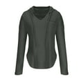 thumbnail image 4 of OGLCCG Women's Waffle Hoodies Tunic Pullover Tops 2023 Fall Fashion Long Sleeve Casual Solid Color Loose Fit Sweatshirt, 4 of 6