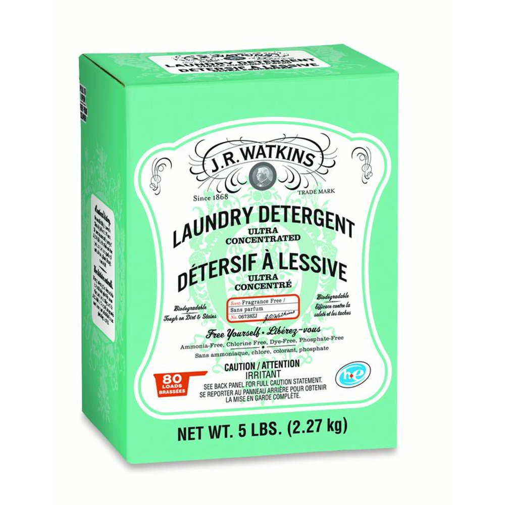 J.R. Watkins Laundry Detergent, Fragrence Free, 5 lbs, 80 loads