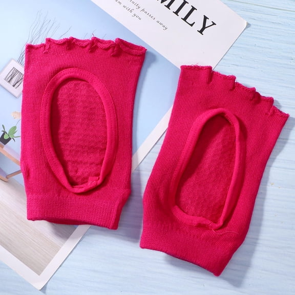 Niceauty 1 Pair of Non-Slip Gripper Socks for Women in with Fingers