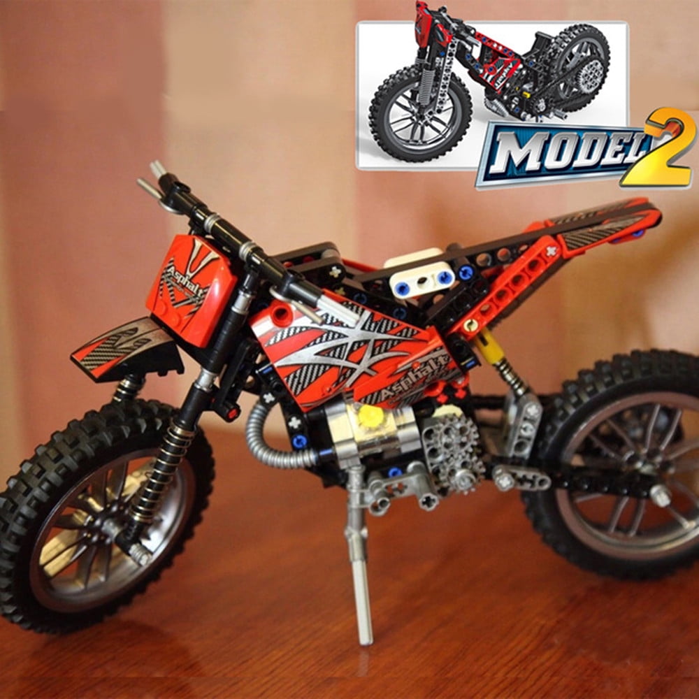 Decool Technic City Moto Cross Bike With Box Building Blocks Toys
