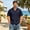 Navy, variant on Bbyeadc Men's Button Down Short Sleeve Shirt Casual Summer Beach Wedding Shirts with Pocket,White(XXL)