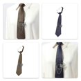 thumbnail image 2 of Uniform Black Ties for Senior High School Girl Uniform Pre-tied Preepy Look Adjustable Neck Ties with Metal Chain Red, 2 of 4