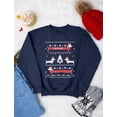 thumbnail image 6 of Tstars Womens Ugly Christmas Sweater Dachshund Snow Ho Ho Ho Christmas Gift Funny Humor Holiday Shirts Xmas Party Christmas Gifts for Her Women Sweatshirt Ugly Xmas Sweater, 6 of 6