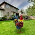 thumbnail image 5 of DAMAI Metal Rooster Yard Art Statue - 16 In Outdoor Chicken Statue Decoration For Patio Lawn Garden, 3D Rooster Garden Statues, Chicken Yard Art Sculpture Outdoor Figurines, Metal Chicken Decor, 5 of 7