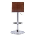 thumbnail image 5 of Armen Living Aubrey Barstool Chrome Base Finish with PU Upholstery and Walnut Back, 5 of 7