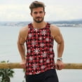 thumbnail image 6 of Salouo Buffalo Plaid Snowflakes for Men's Tank Tops,Sleeveless Muscle Shirts for Men Quick Dry Workout Tank Top Gym Muscle Tee Fitness Bodybuilding Sleeveless T Shirt-Large, 6 of 7