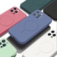 thumbnail image 4 of Liquid Silicone Case For iPhone 15 14 13 12 11 Pro Max Mini Plus X Xs XR Max Phone Magnetic Wireless Charging For Magsafe Cover, 4 of 5