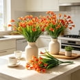 thumbnail image 5 of Gaecuw Artificial Calla Lily Bouquet, Faux Silk Flower, Realistic Floral Decor for Home Wedding Vase, with Green Leaves and Flexible STALKs, in Orange, 5 of 6