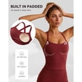 thumbnail image 6 of IBTOM CASTLE Tank Top Built in Bra for Women - Sports Yoga Workout Tops Crop Halter Neck Womens Padded Sport Back Bras Cami S Red, 6 of 7