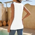 thumbnail image 6 of Women's Linen Tank Top Collarless Sleeveless Tops Boho V Neck Embroidered Gauze Summer Shirts, S, 6 of 6