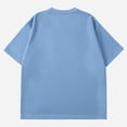 thumbnail image 4 of CFLVAEK Waffle Knit Tops for Men Oversized Round Neck t sHIRTS Big and Tall Short Sleeve Pullover Top Summer Casual Solid Color Tshirts Light Blue XXXXXL, 4 of 4