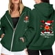 thumbnail image 1 of WILLBEST Sudadera con Capucha para Mujer, Estilo Casual, con Estampado Navideño, Cremallera, Manga Larga, Bolsillo y Cordón Ajustable Chica​​, 1 of 8