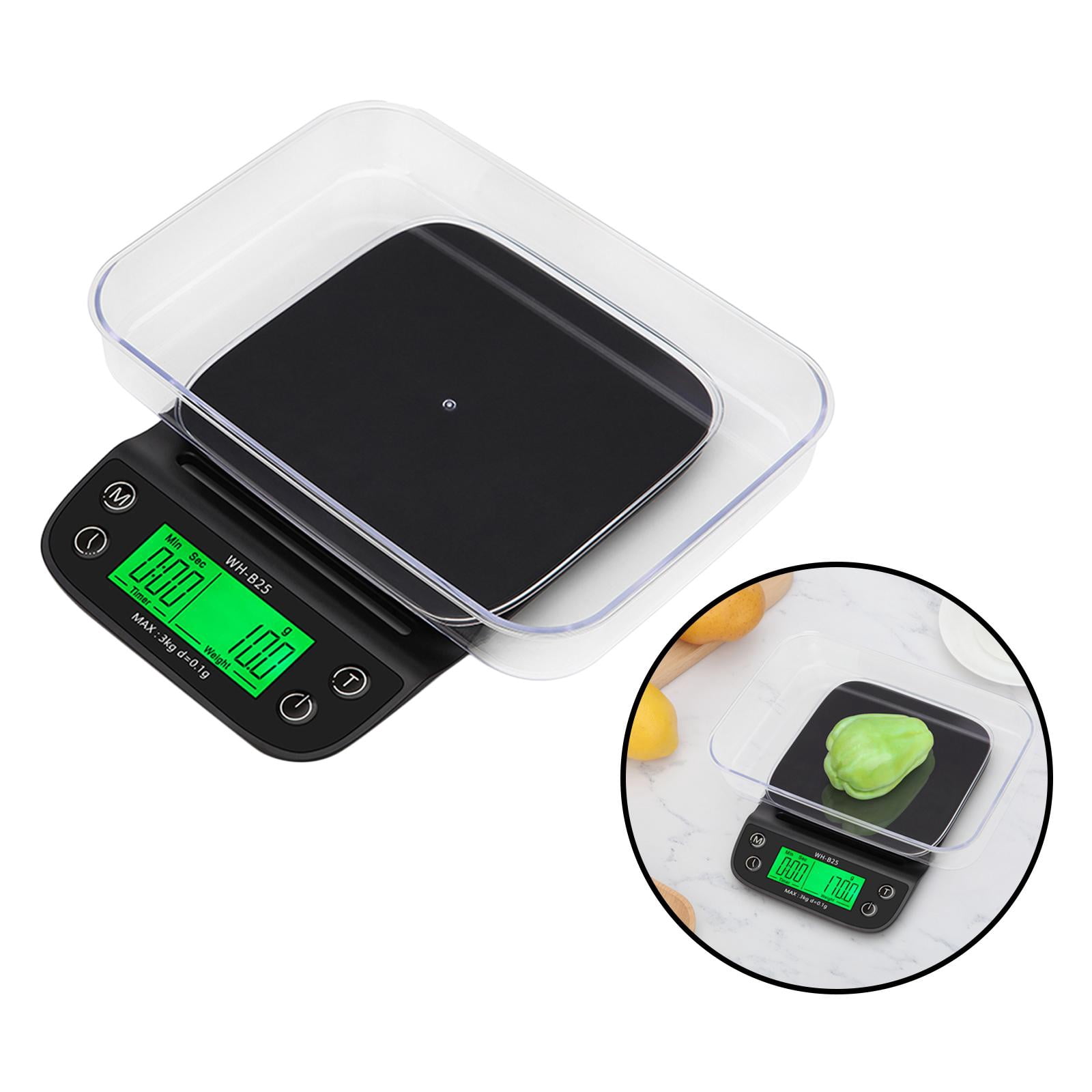 Nishiyuenyi Sharplace Coffee Scale with Timer Pour Over Coffee Scale Espresso Scale Jewelry Black