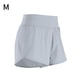 thumbnail image 1 of La yoga pone en cortocircuito a las mujeres que ejecutan los pantalones cortos la ropa de los deportes de secado rápido, gris, M kenally  AP001149-06B, 1 of 7