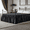 Black, variant on Bed Skirt King Size White Ruffled Bed Skirts with Split Corners Dust Ruffle Bed Skirt with Platform 18 Inch Drop, White