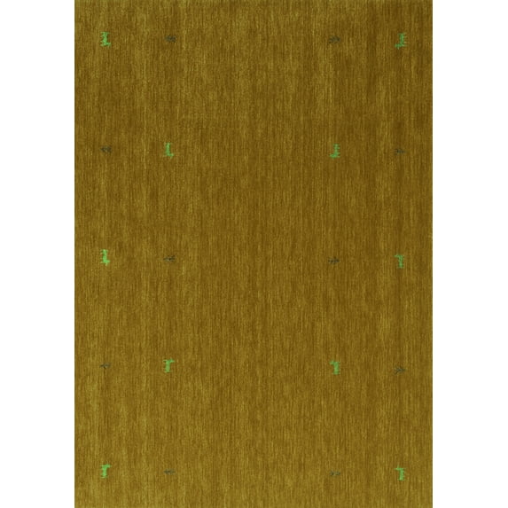 Ahgly Company Indoor Rectangle Abstract Green Contemporary Area Rugs, 8' x 10'