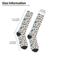 thumbnail image 5 of Daiia Sports Socks Turtle Printed Novelty Crew Socks for Men Women Knee High Socks Cotton Socks Soft & Breathable Support Unisex Socks, 5 of 9