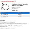 thumbnail image 2 of Rear Brake Pad Sensor - Compatible with 2018 - 2022 BMW X2 2019 2020 2021, 2 of 2