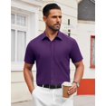 thumbnail image 2 of Vestido de manga corta Shirt Alimens & Gentle para hombre, color morado, talla L, 2 of 6